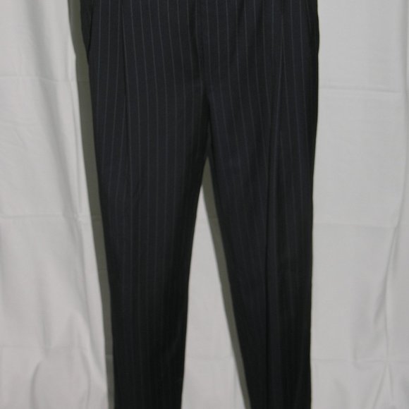 Canali 13320 Drop 7 Navy Blue Striped Two Button Suit 42L - Picture 10 of 13